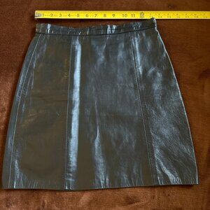 Cute Vintage Misses Leather type mini skirt size 7/8 retro party feminine